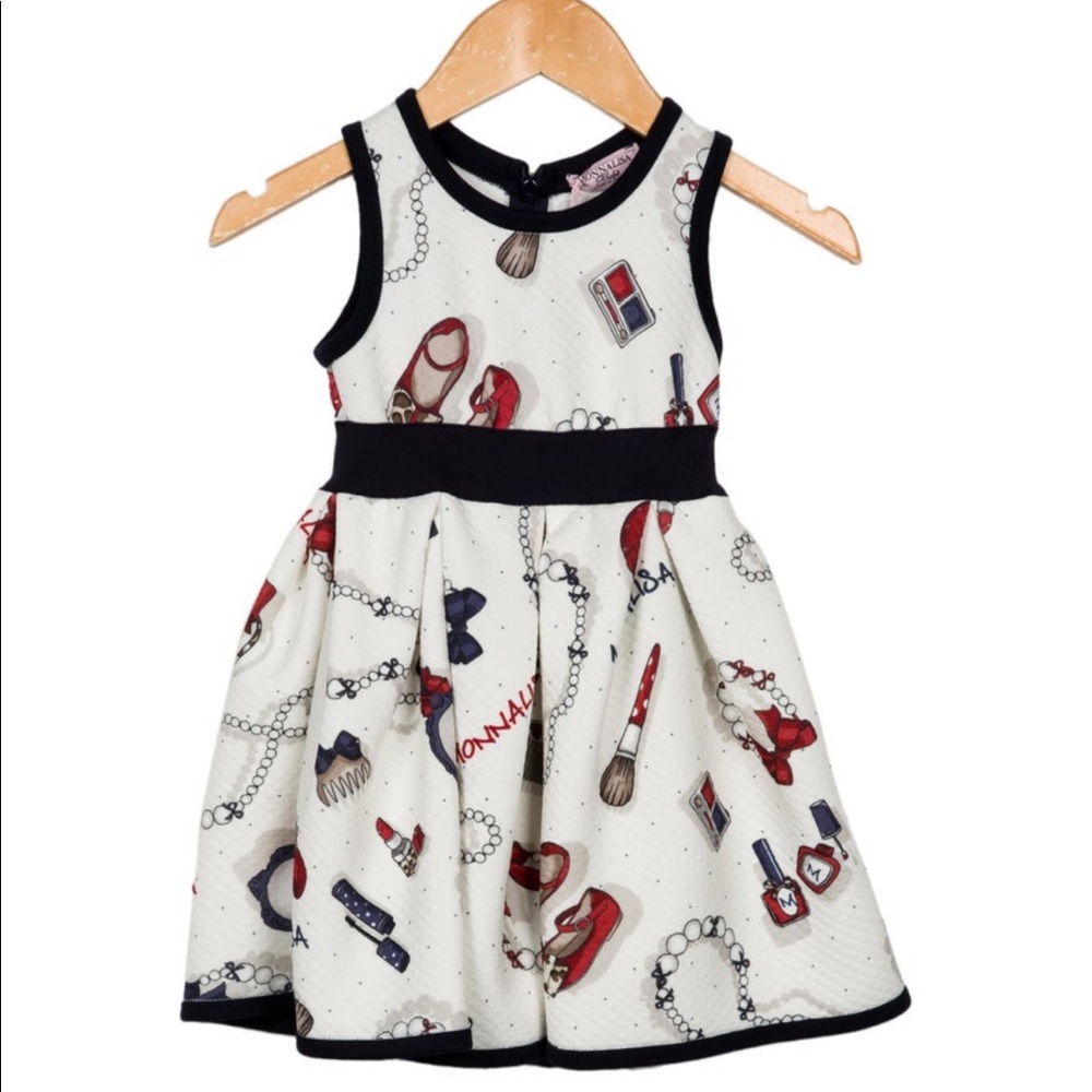 Monnalisa Girls Quilted Sleeveless Dress